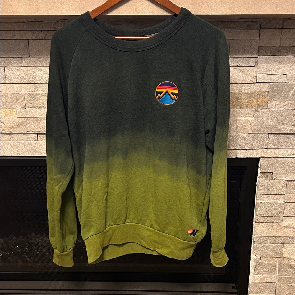 Aviator Nation Green Ombré Super Rare Sweatshirt